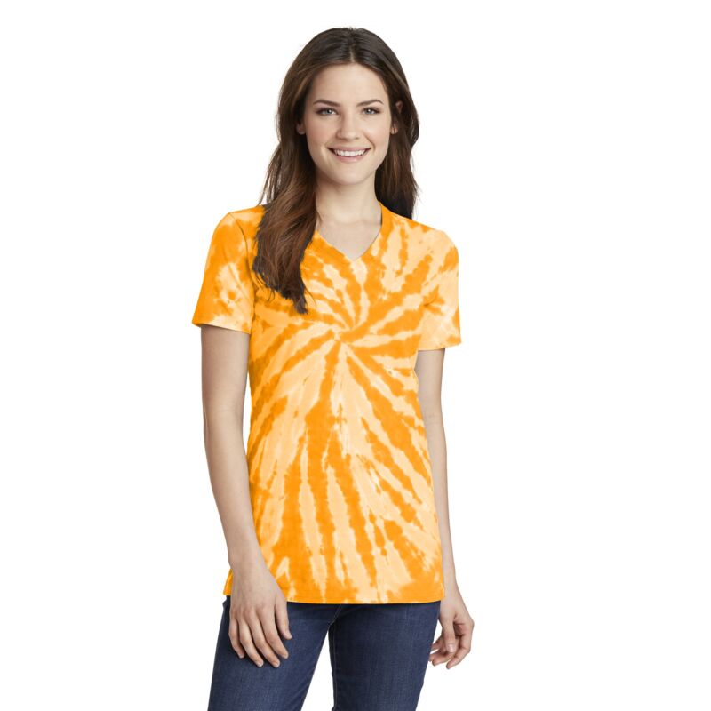 Women's Tie Dye V Neck Tee Thumbnail